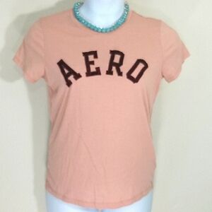 T-shirt short sleeve Aeropostale blush pink logo Relaxed Y2K